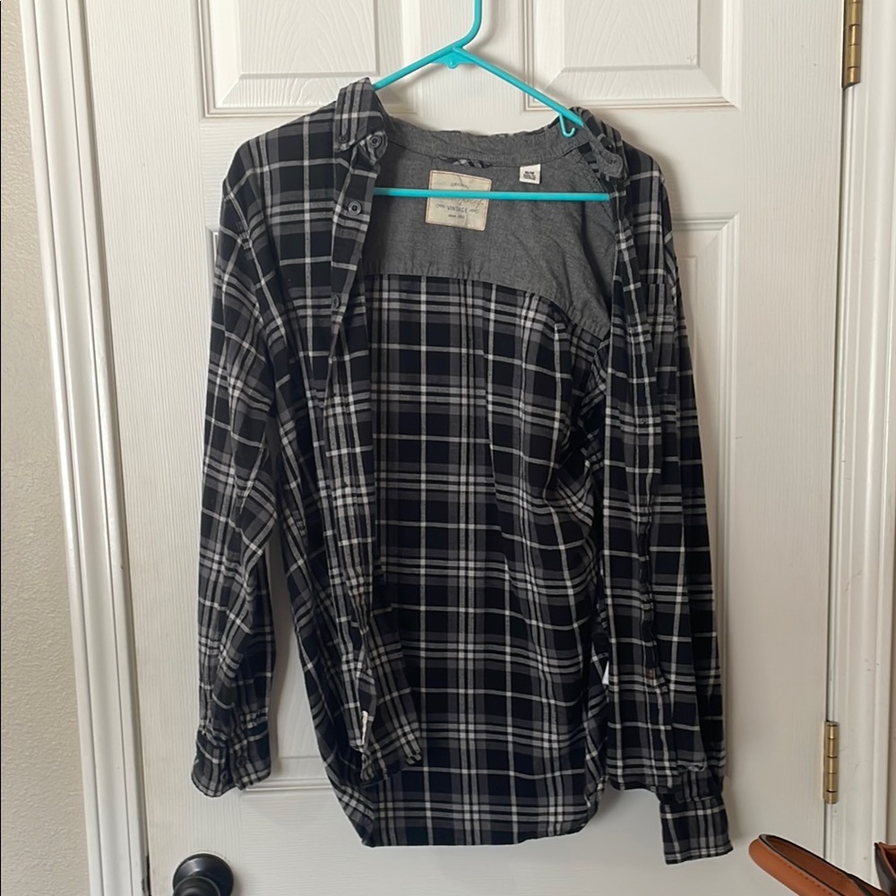 Black and White Plaid Shirt